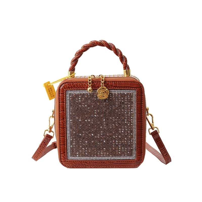 Women's Medium Pu Leather Geometric Solid Color Streetwear Zipper Handbag