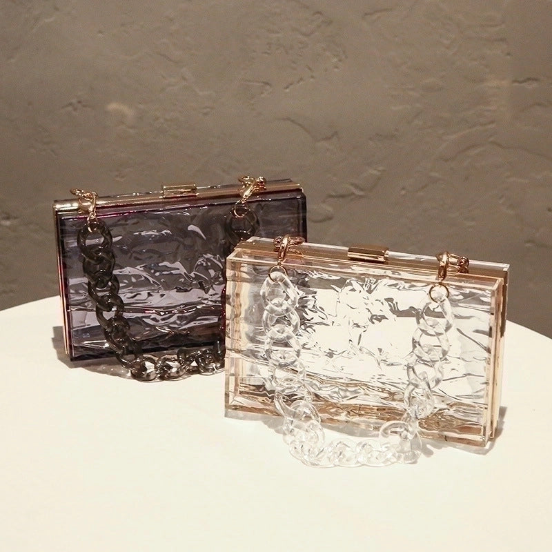 Abs Solid Color Square Evening Bags
