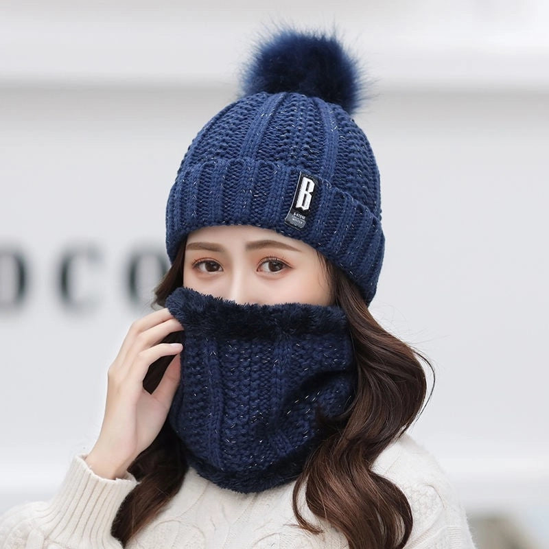 Women's Minimalist Color Block Eaveless Wool Cap
