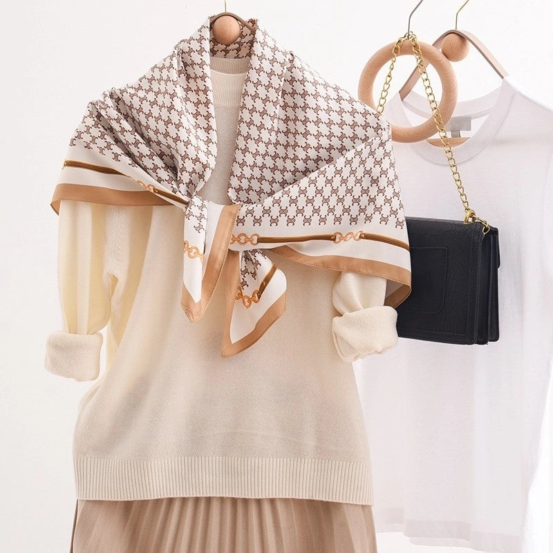 Women's Casual Minimalist Bag Shoe Polyester Silk Scarf