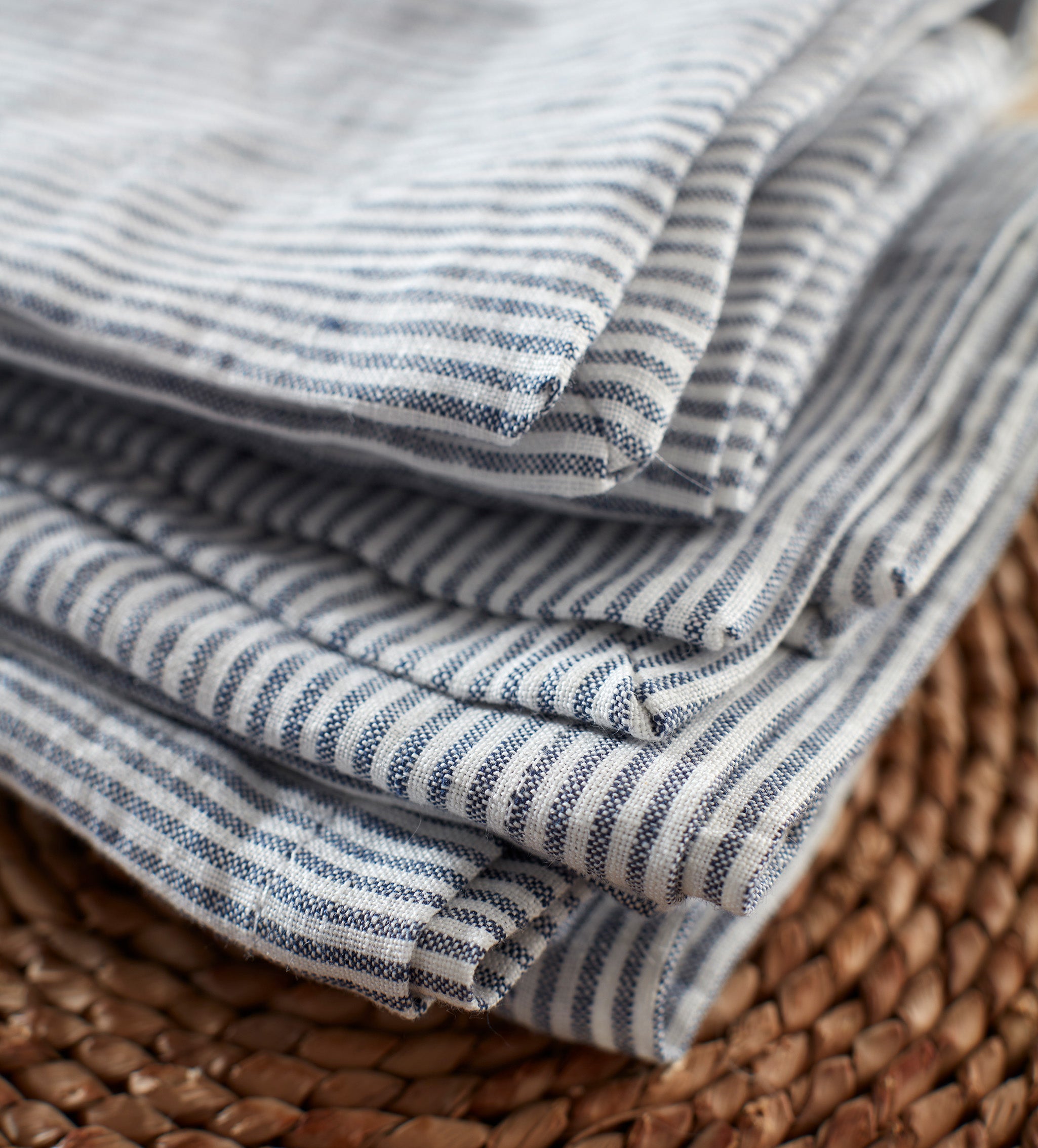 French Blue  100% Linen Napkins - Set of 4
