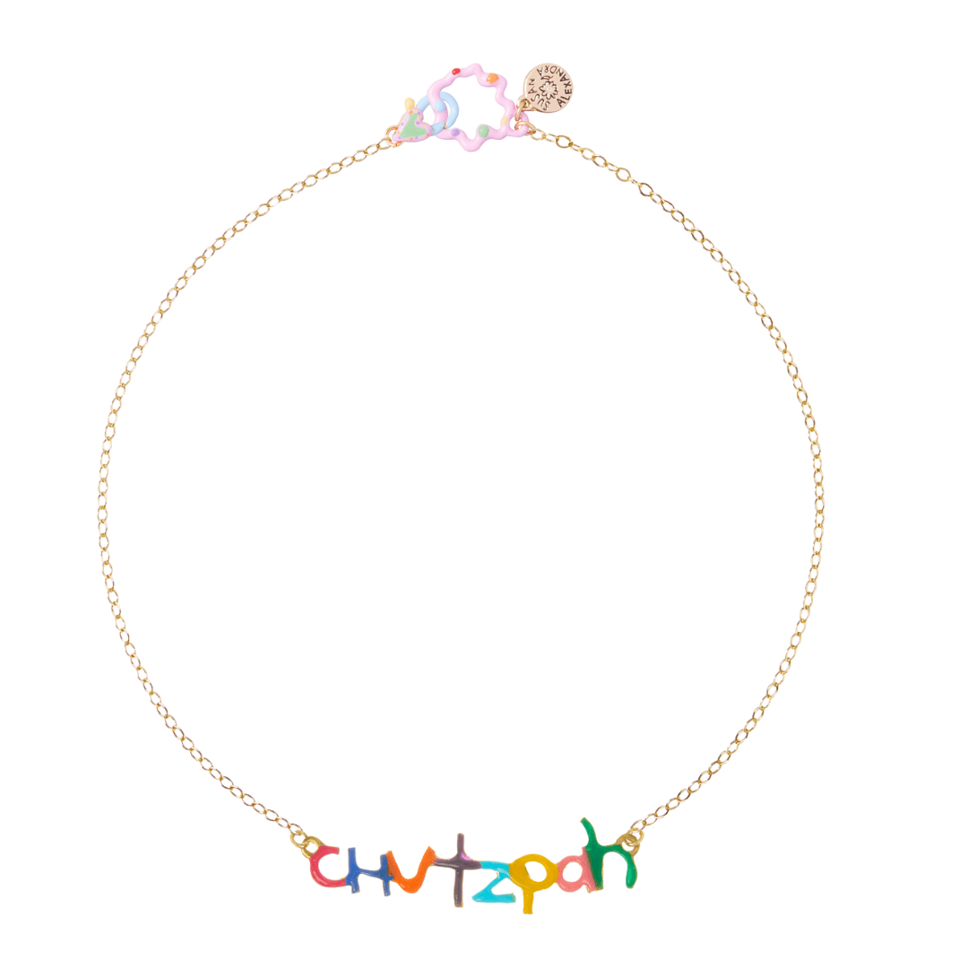 Rainbow Chutzpah Necklace- Bronze