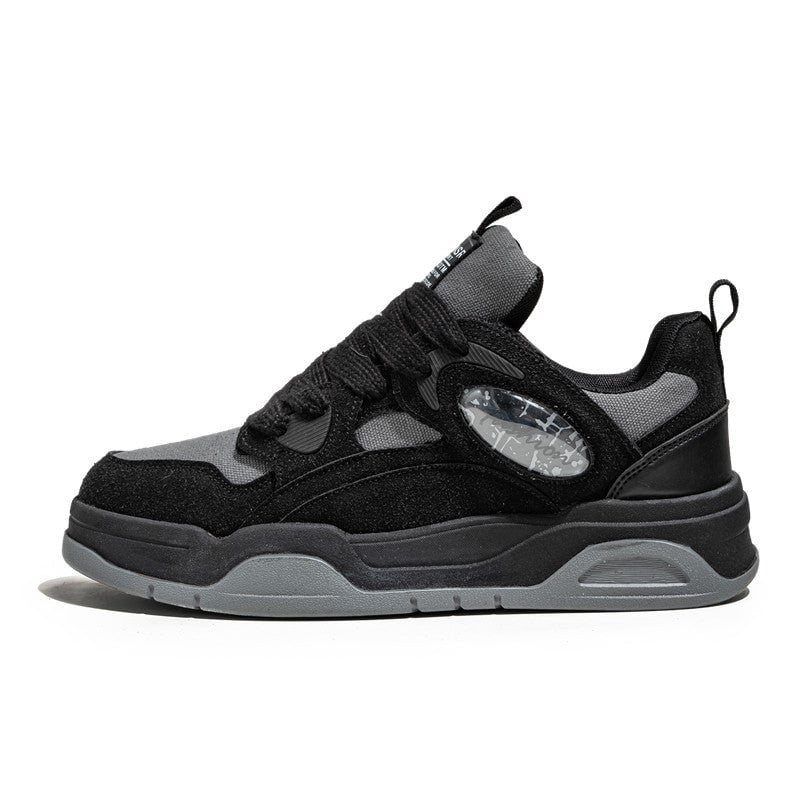 Men's Fashion Lace-Up Low-Top Platform Shoes