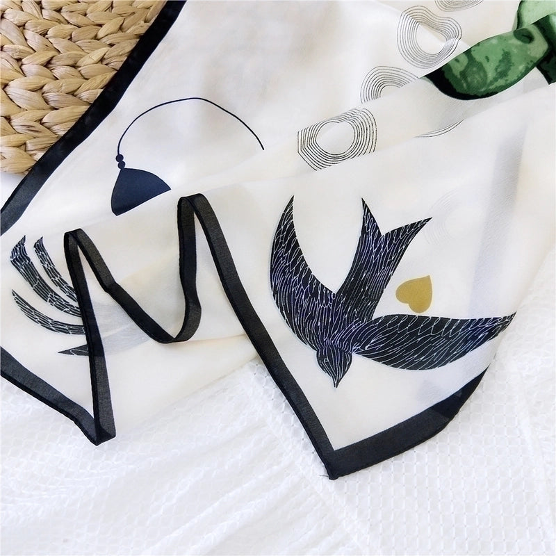 Silk Scarf Wild Neck Small Square Scarf