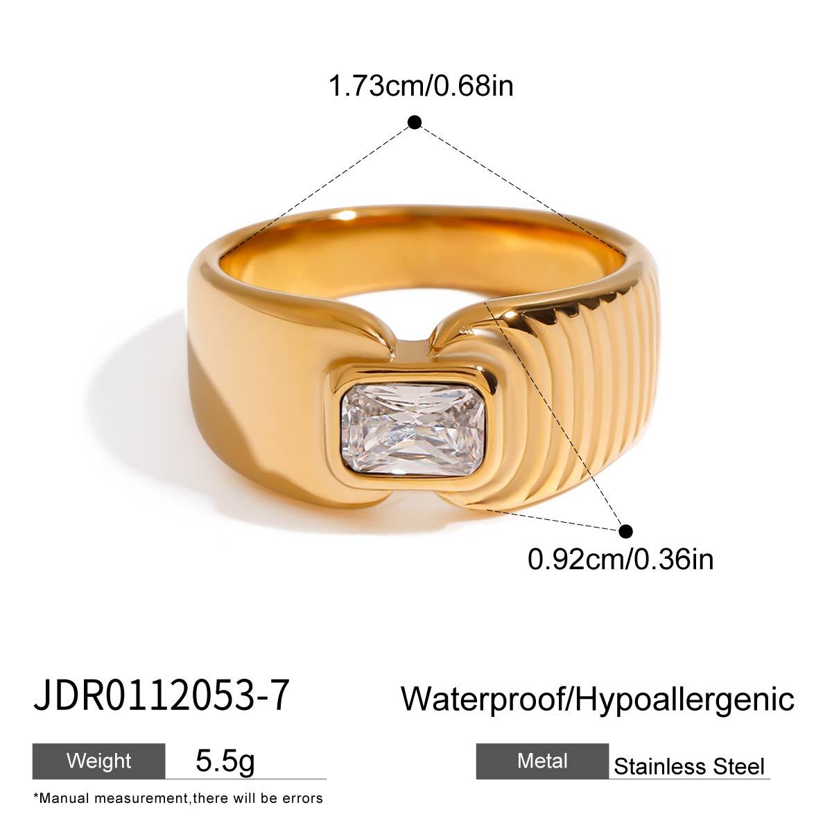 Jie Ding Zircon Ring Titanium Steel Jewelry Stainless Steel Rings