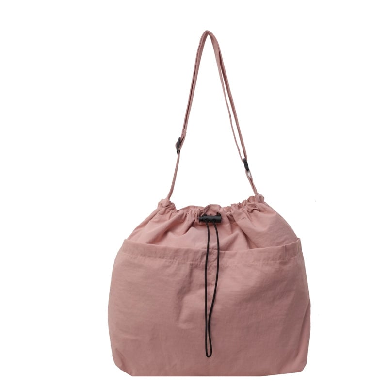 Women's Medium Cloth Solid Color Basic Classic Style Square Zipper Shoulder Bag