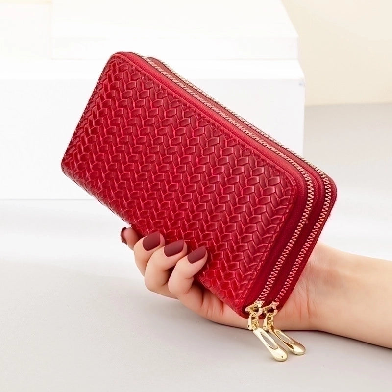 Vintage Style Geometric Solid Color Square Zipper Clutch Bag
