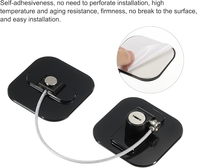 ADHESIVE REFRIGERATOR LOCK WITH KEY