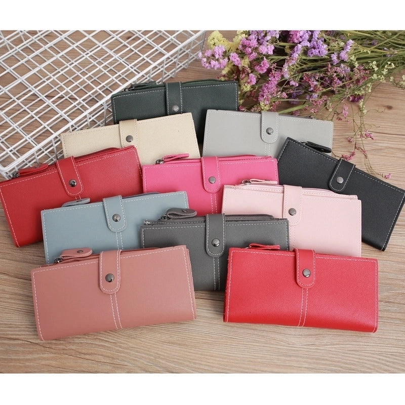 Women's Multi-function Zipper Multi-card Position Buckle Zipper Wallet