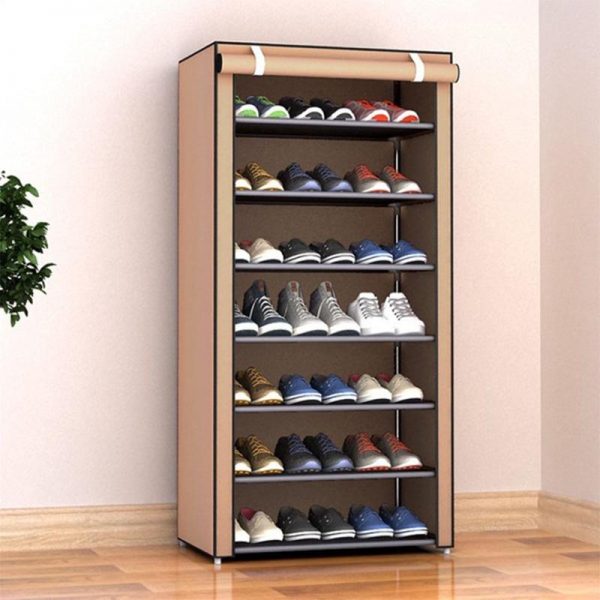 6 Layer Storage Shoe Rack with Wardrobe Cover