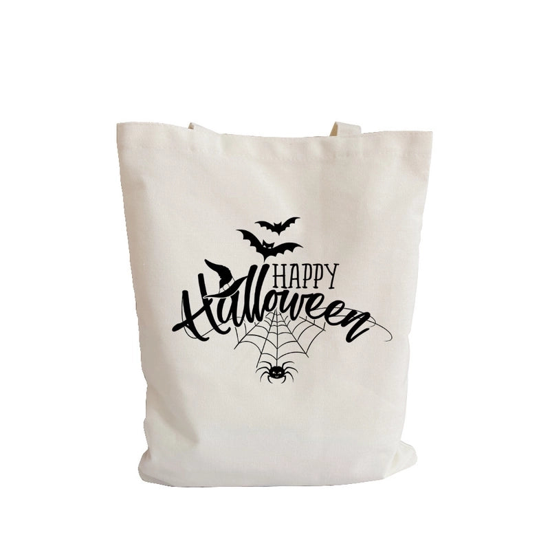 Women's Casual Pumpkin Skeleton Shopping Bags