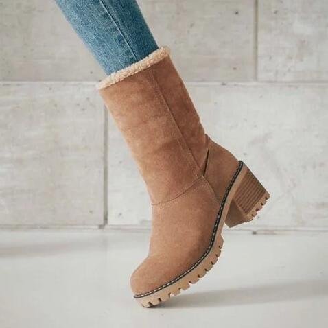 Women's Block Heel Snow Boots