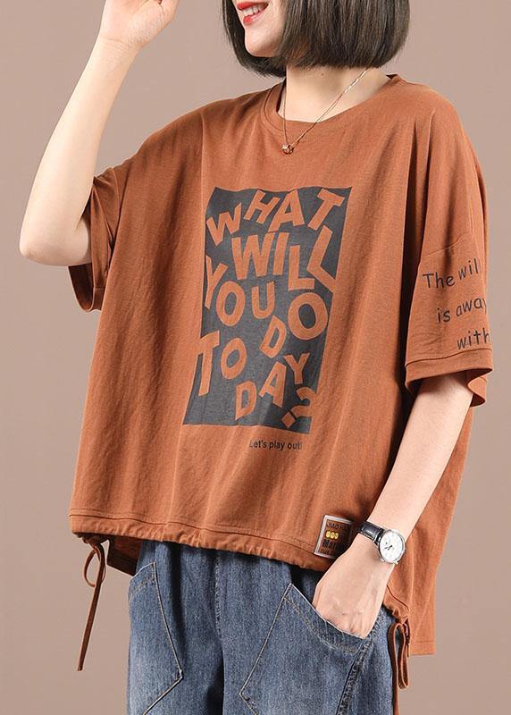 Natural Navy Print Graphic Regular Summer Half Sleeve T Shirts