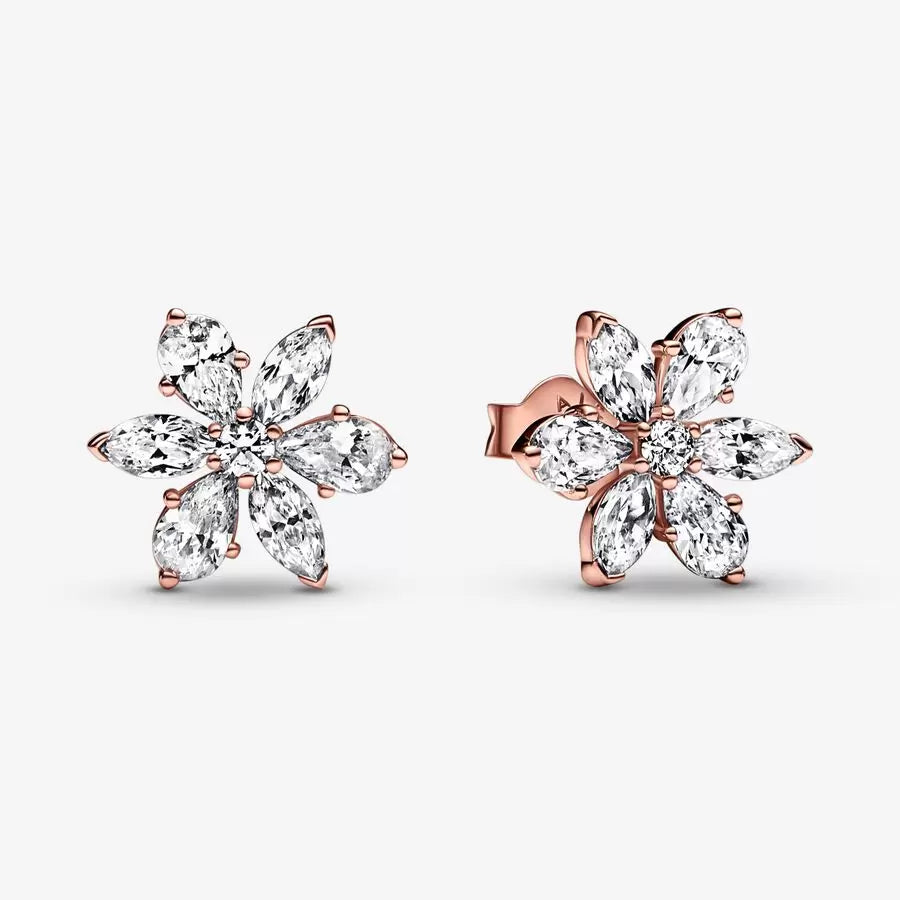 Sparkling Herbarium Cluster Pandora Stud Earrings