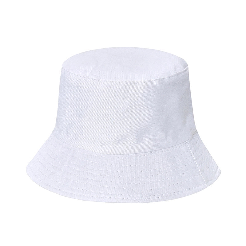 Unisex Minimalist Solid Color Sewing Flat Eaves Bucket Hat
