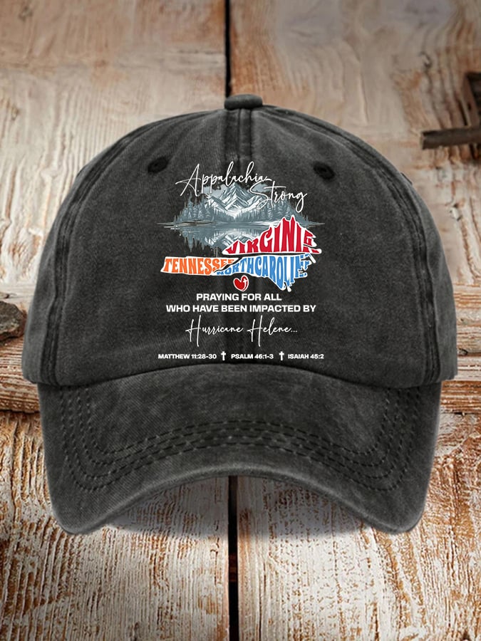 Men's and Women's Hurricane Helen Disaster Relief Washed and Distressed Hats