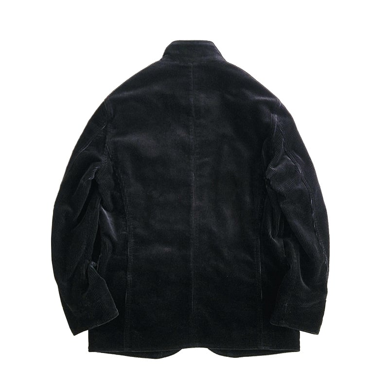 Vintage Black Cotton Corduroy Lounge Blazer