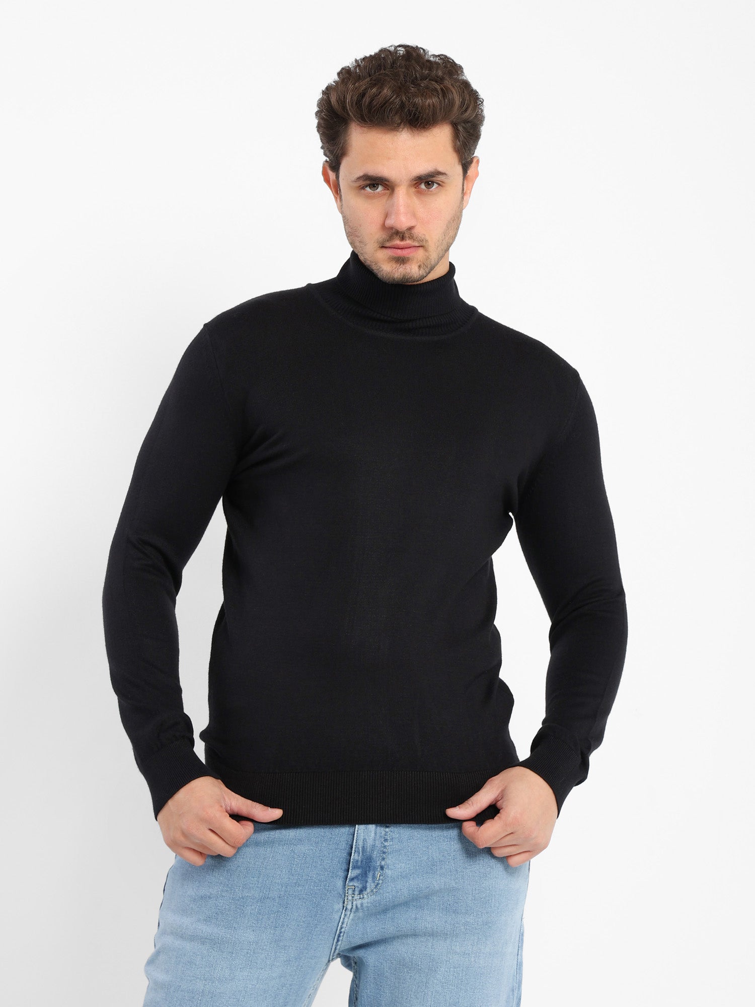 Basic Turtle Neck Solid Pullover