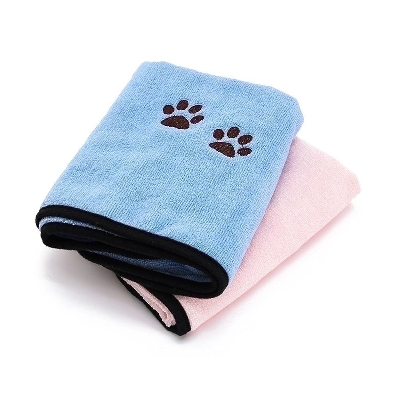 Cute Fiber Paw Print Pet Bath Towel