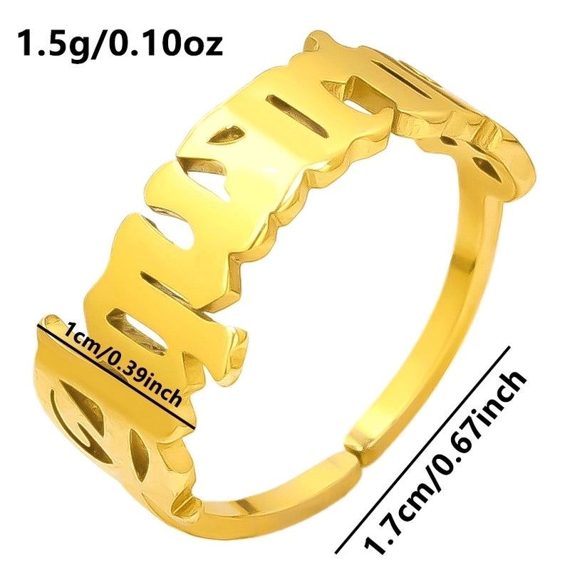 Minimalist Constellation 304 Stainless Steel 18K Gold Plated Polishing Rings