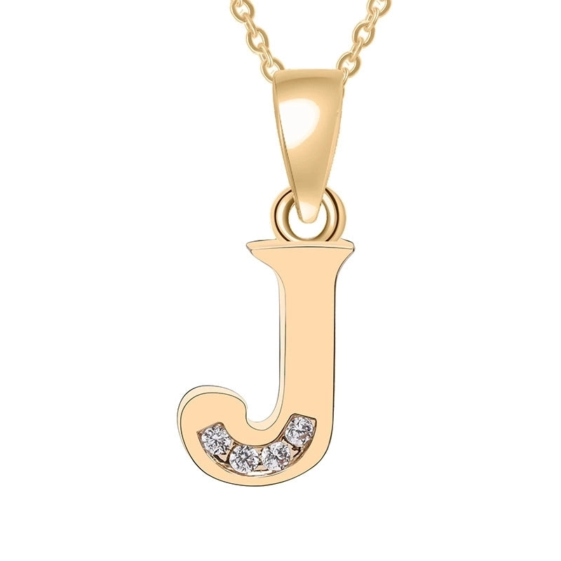 Minimalist Letter Copper Plating Inlay Zircon Pendant Necklace