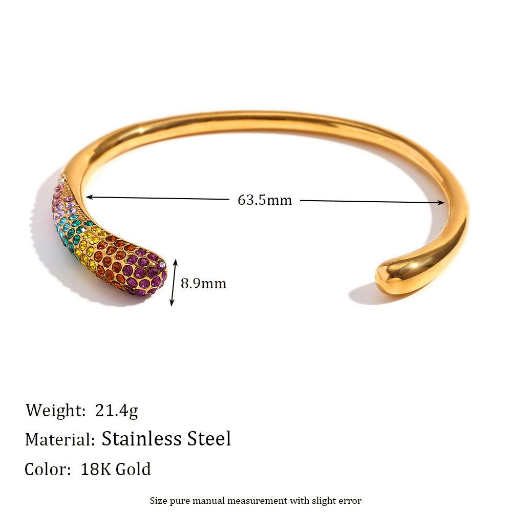 Fashion Circle Geometric Stainless Steel Electroplating Necklaces