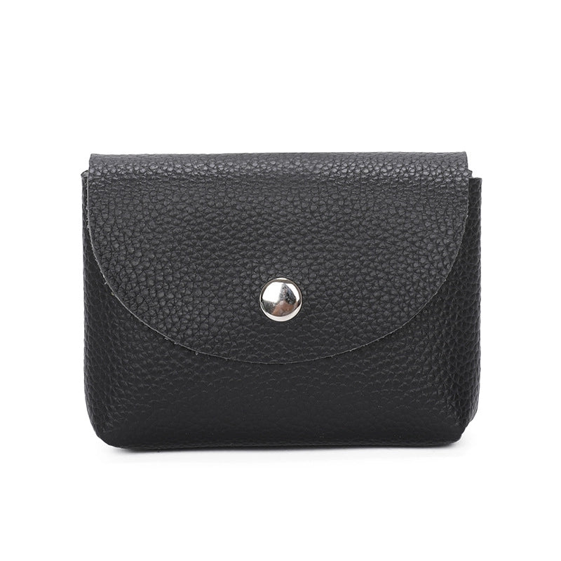 Unisex Solid Color Pu Leather Buckle Wallets