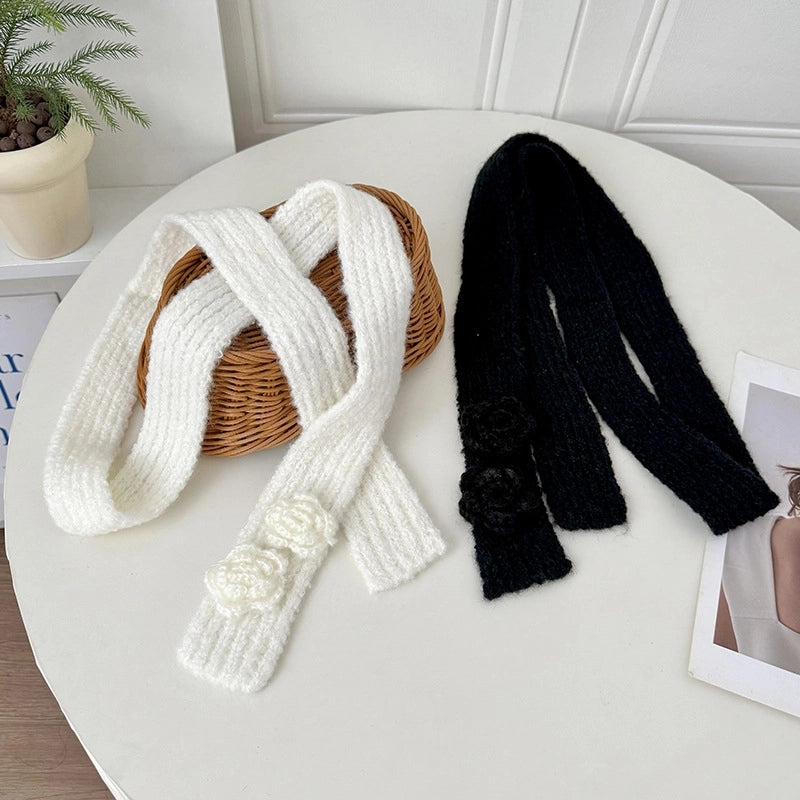 Women's Sweet Solid Color Polyester Scarf