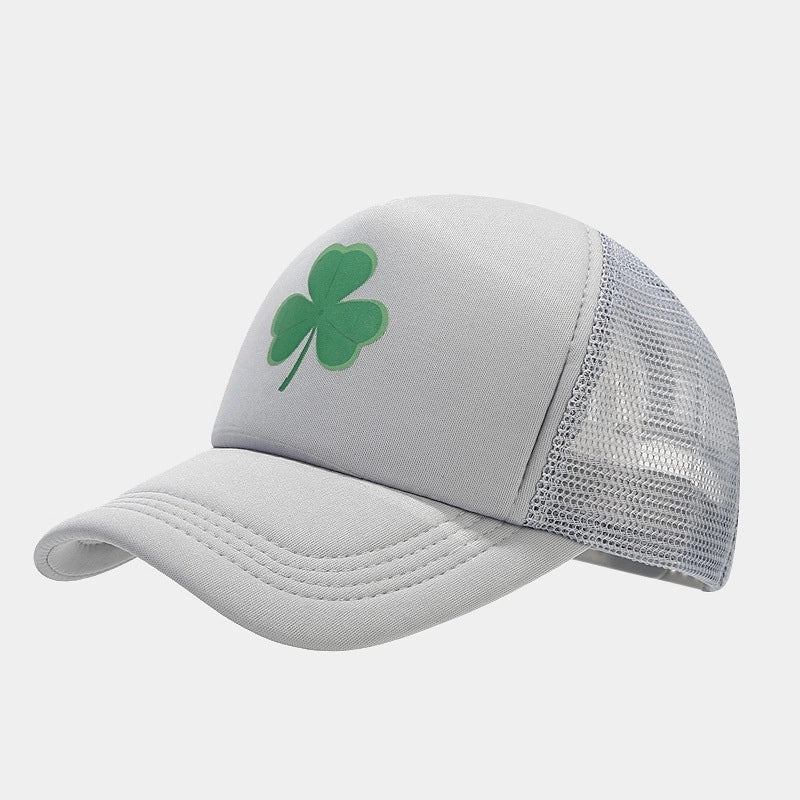 Popular Clover Pattern Spring And Summer Breathable Quick-drying Cap Outdoor Sunshade Sunscreen Mesh Baseball Cap