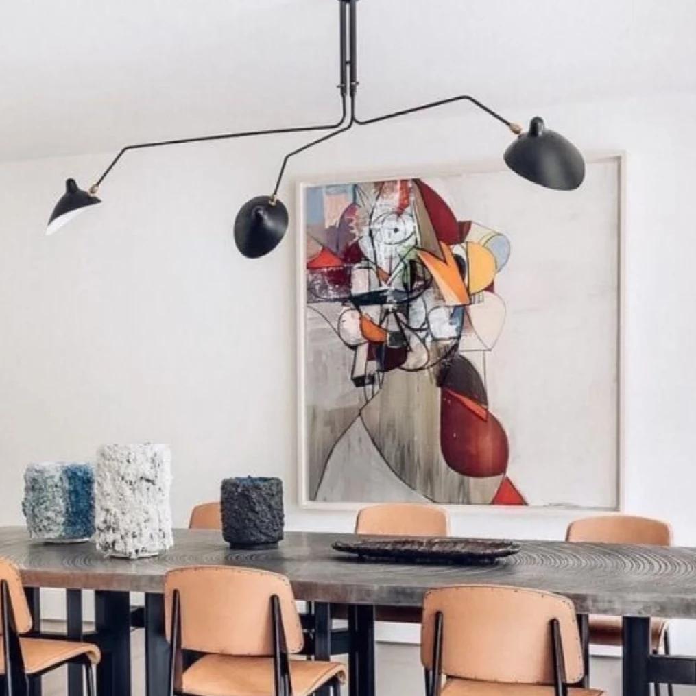 Hagar Black Une | Mid-Century Chandelier
