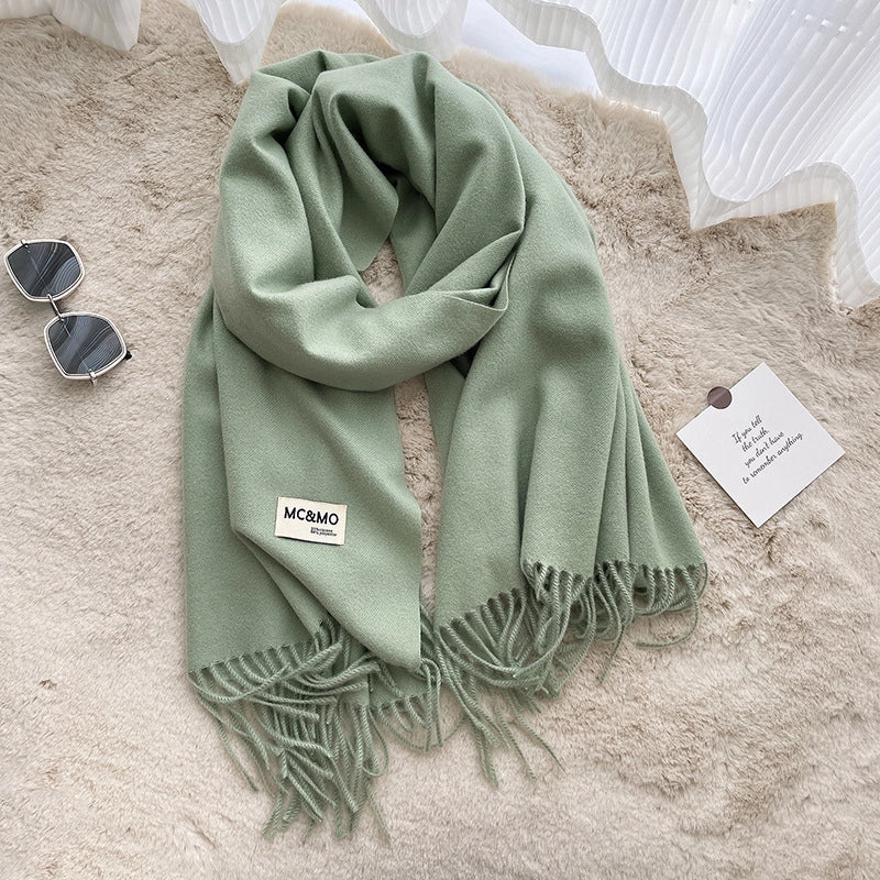 Soft Imitation Cashmere Scarf Women's Autumn And Winter  New Warm Couple Scarf Cold-proof Outer Long Shawl