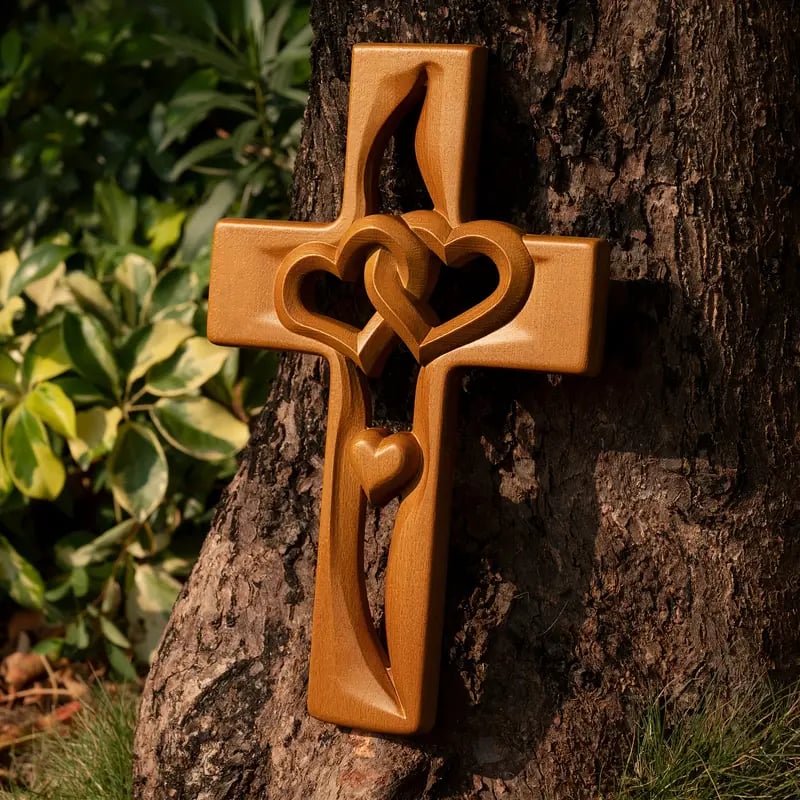 ⏰Clearance Event Sale 49% OFF💕Intertwined Heart Wooden Cross
