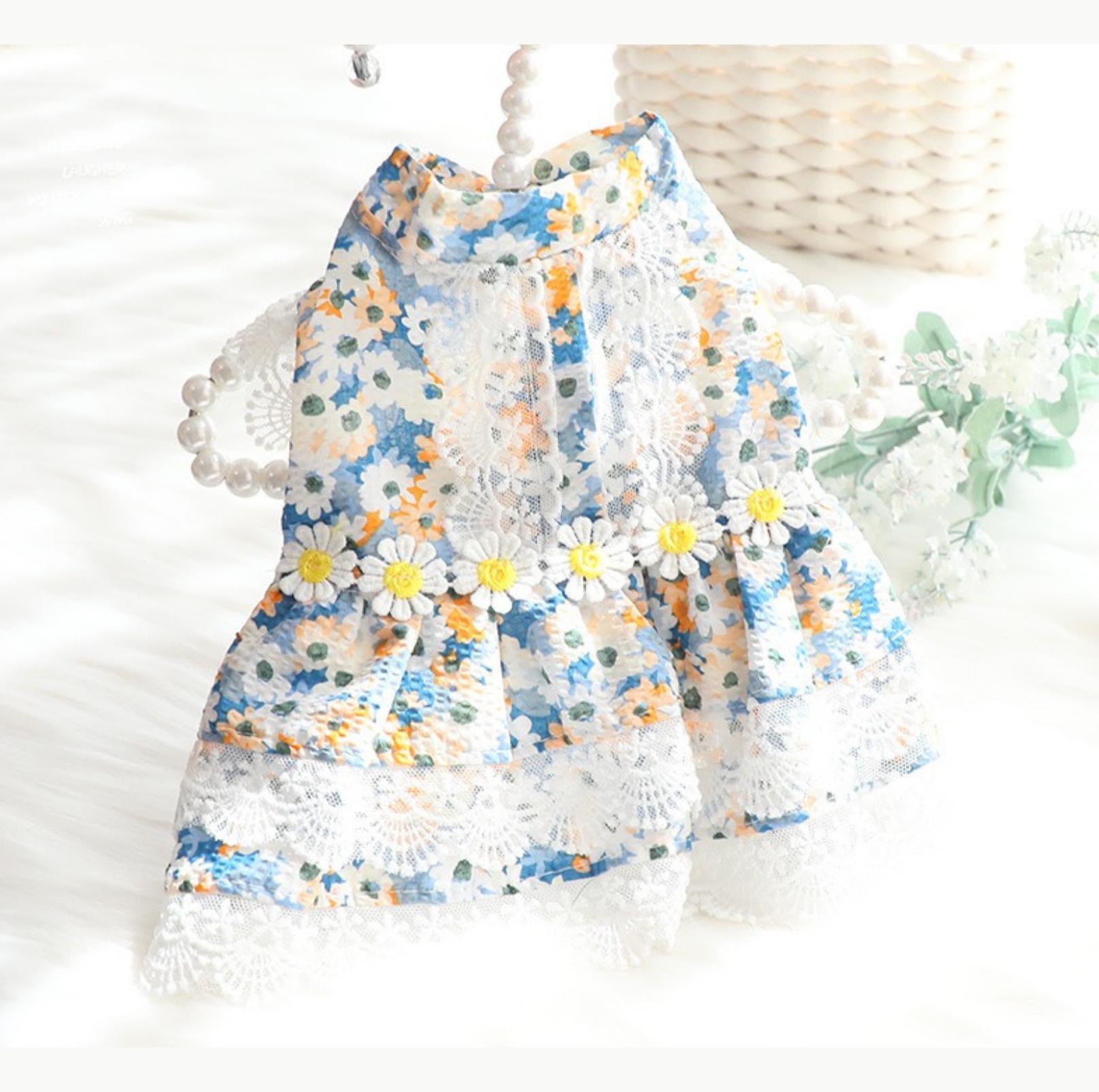 Pet Blue Flowerl Dress