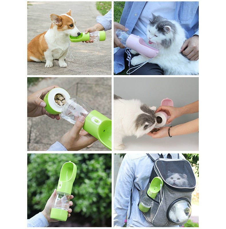 Portable Outdoor Pet Drinking and Feeding Bottle (3 Colours)