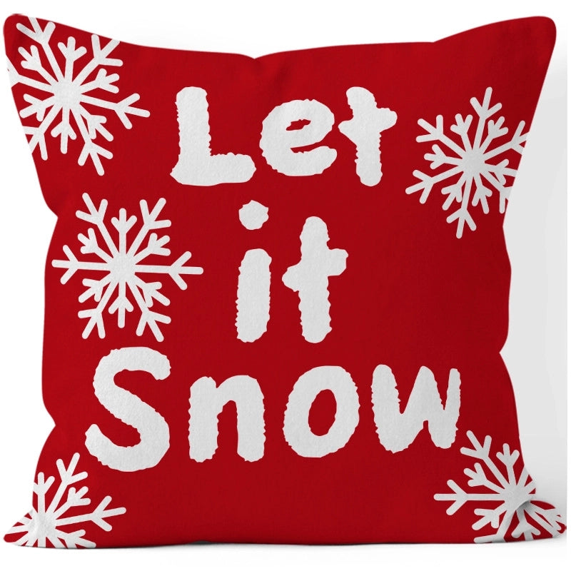 Fashion Christmas Tree Snowflake Short Plush Pillow Cases