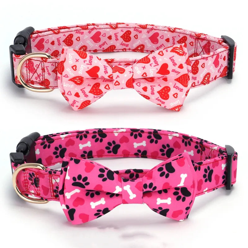 Casual Elegant Minimalist Polyester St. Patrick Valentine'S Day Letter Heart Shape Pet Collar