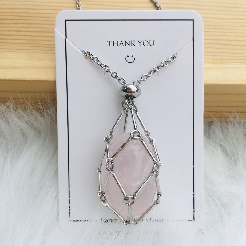 Crystal Stone Holder Necklace