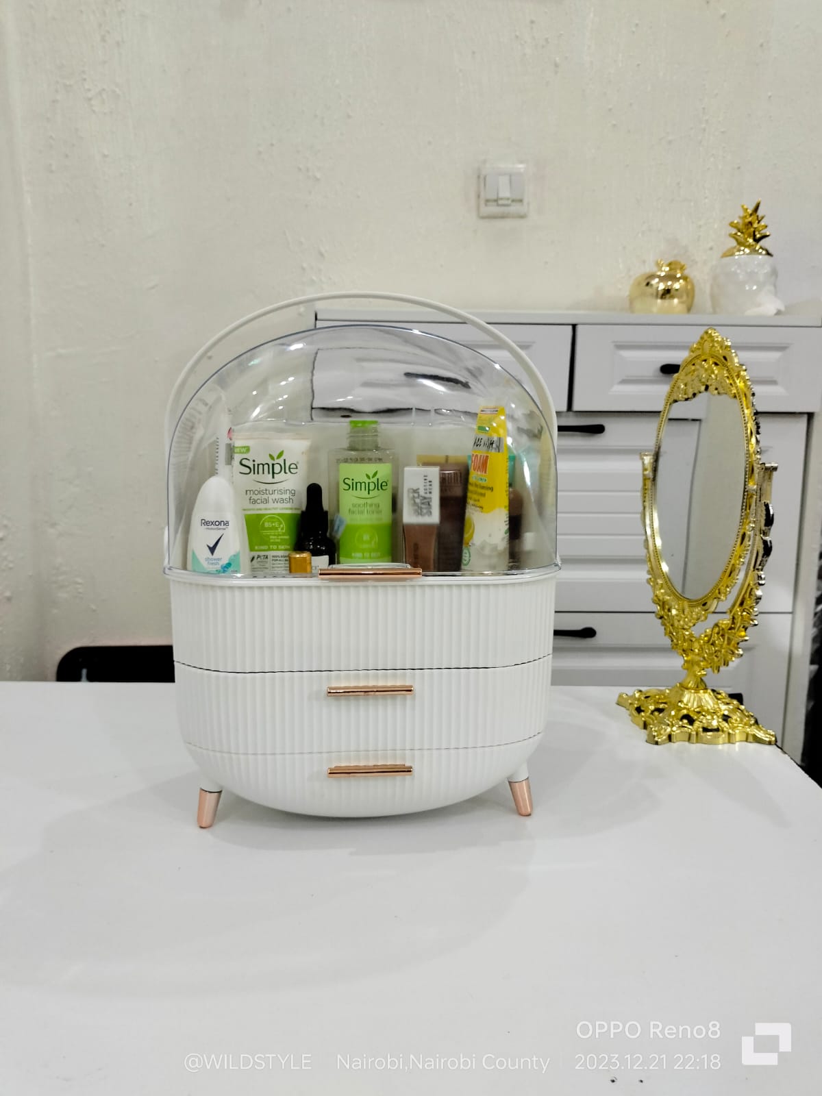 Luxury big capacity cosmetic storage box