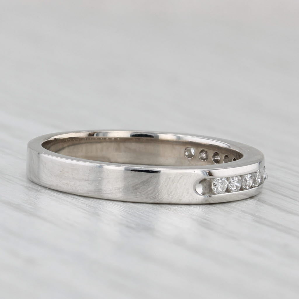 0.23ctw Diamond Wedding Band 14k White Gold Size 7 Stackable Anniversary Ring