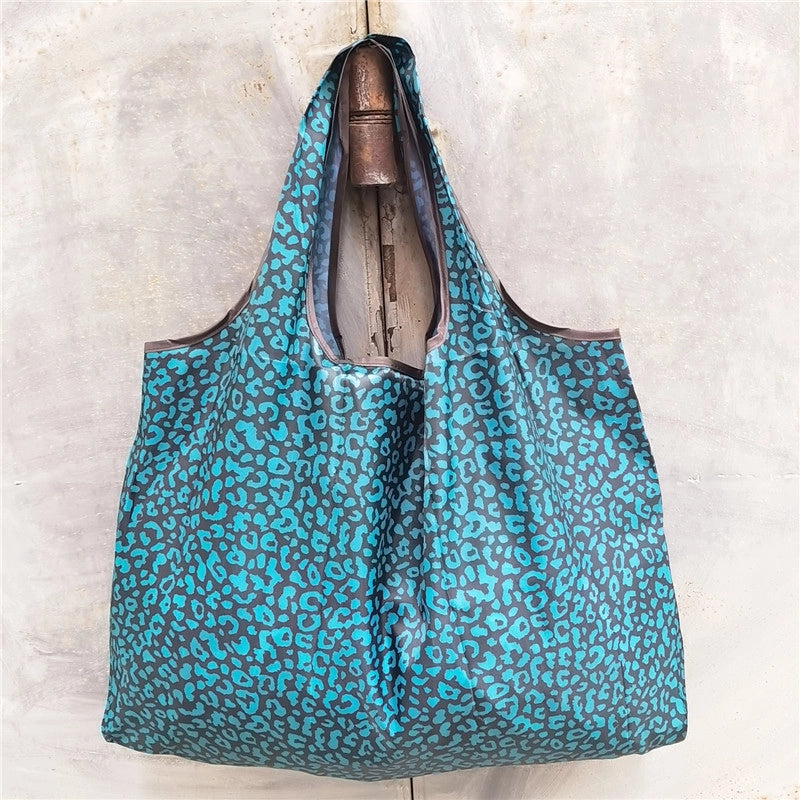 Printed Environmental Bag Large 210T Supermarket Folding Shopping Bag Thickened Tote Bag Shopping Bag