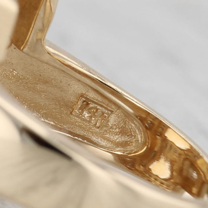 8.25ctw Citrine Champagne Diamond Halo Ring 14k Yellow Gold Size 8 Cocktail