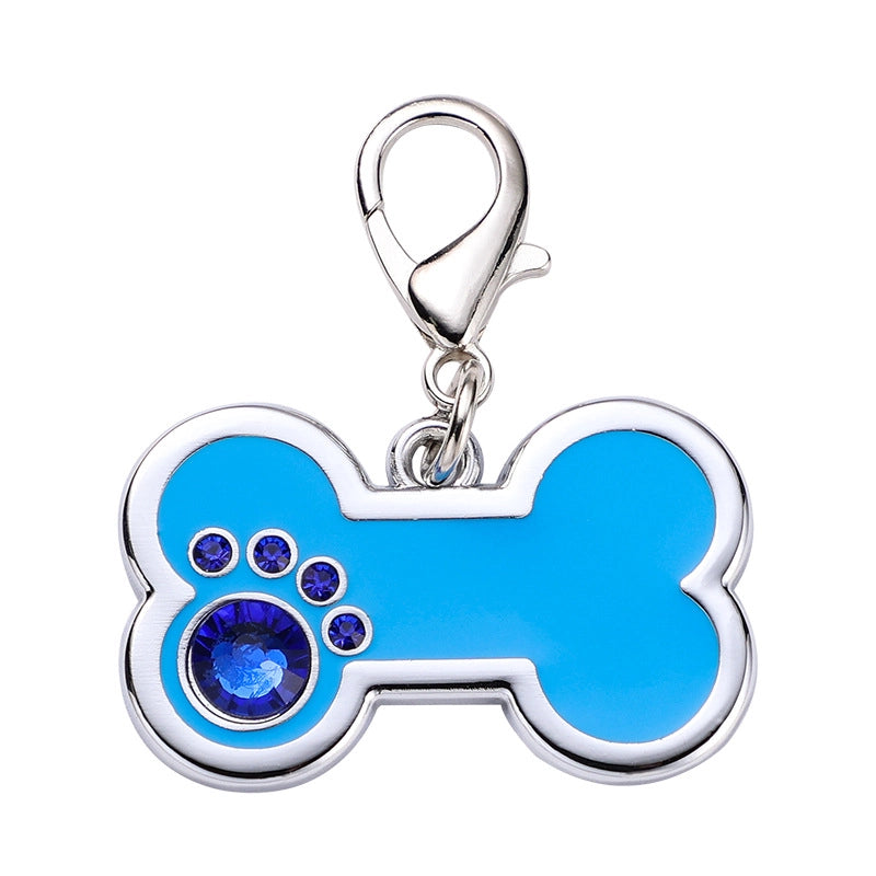 Modern Style Alloy Paw Print Pet Accessories Nameplate