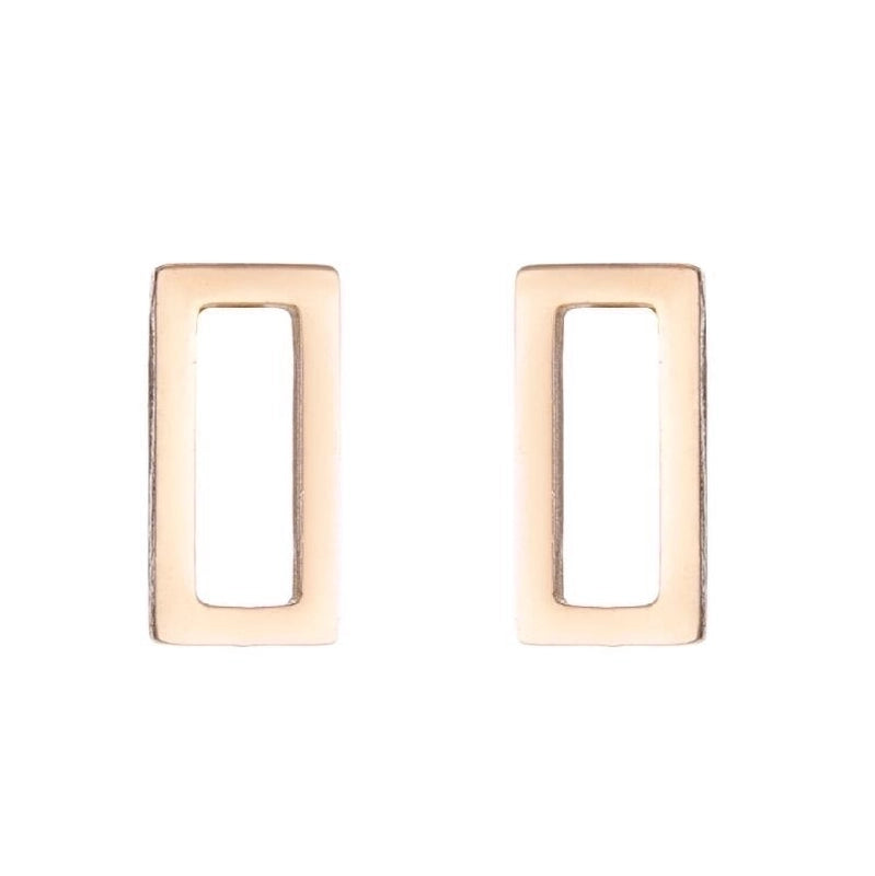 1 Pair Minimalist Sun Plating 304 Stainless Steel 18K Gold Plated Ear Studs