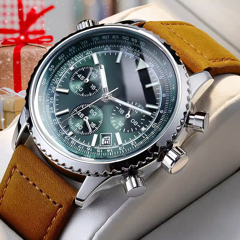 🔥Factory direct sale 50% OFF🔥Men's multifunctional chronograph waterproof date analog quartz watch