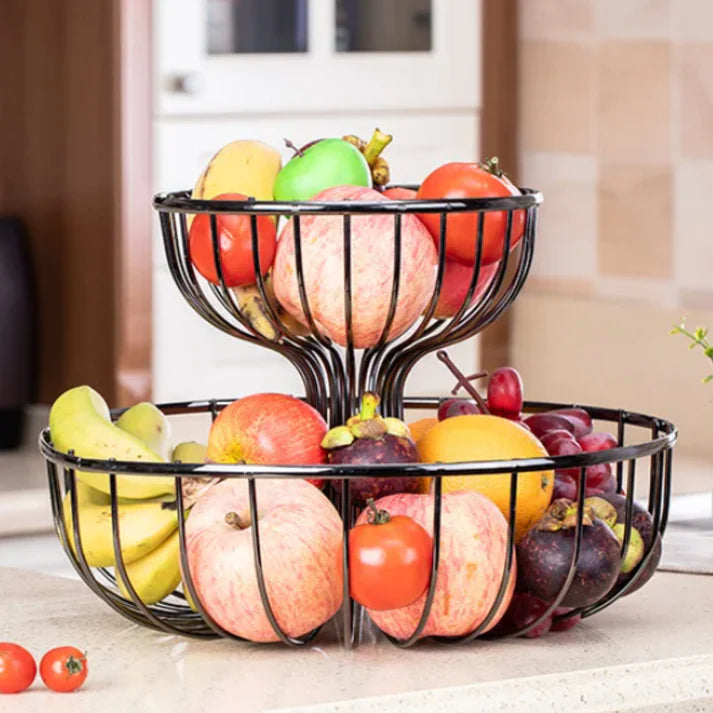 2 Tier Luxury Portable Fruit Basket