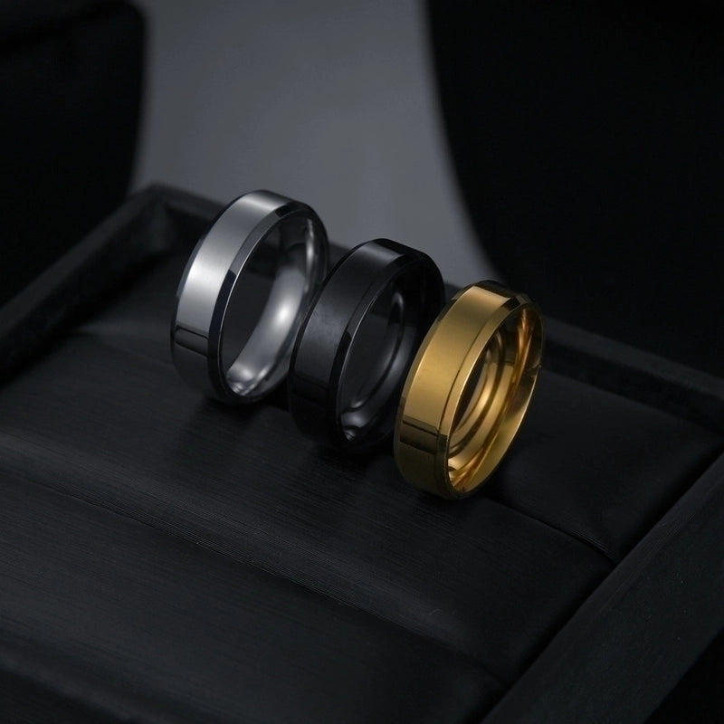 Minimalist Round Stainless Steel No Inlaid Gold Plated