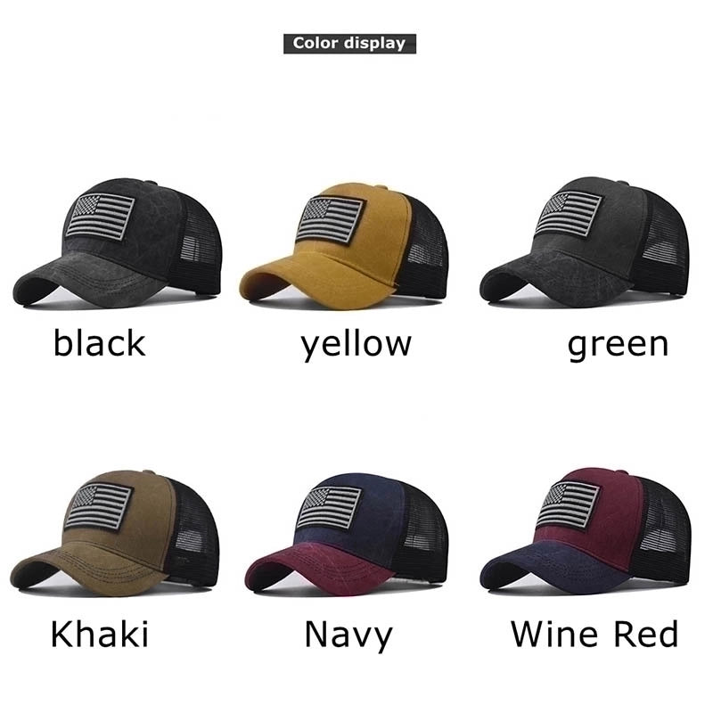Unisex Basic National Flag Embroidery Curved Eaves Baseball Cap