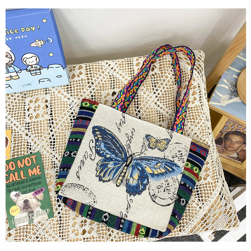 Women's Small Canvas Color Block Vintage Style Classic Style Square Zipper Shoulder Bag