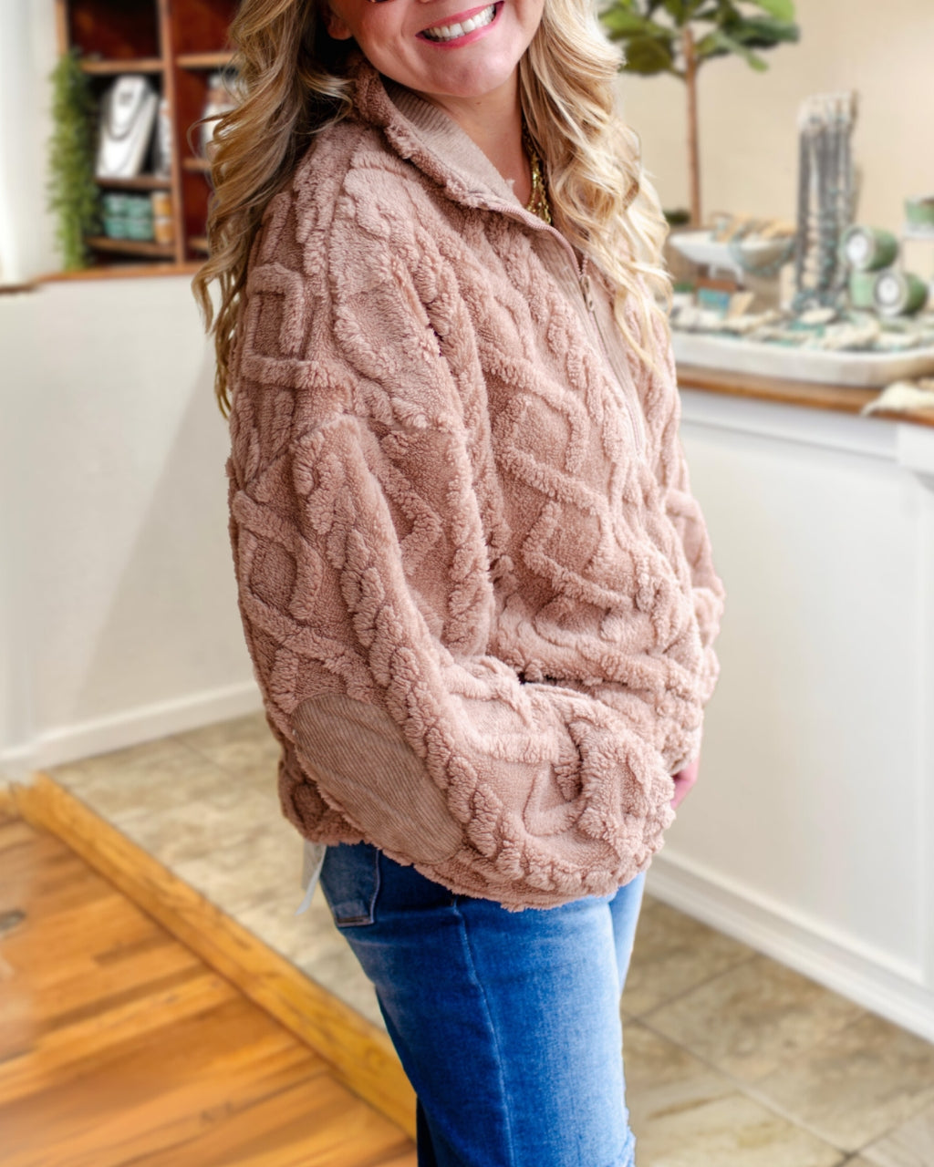 Twist Plush Half-Zip Pullover