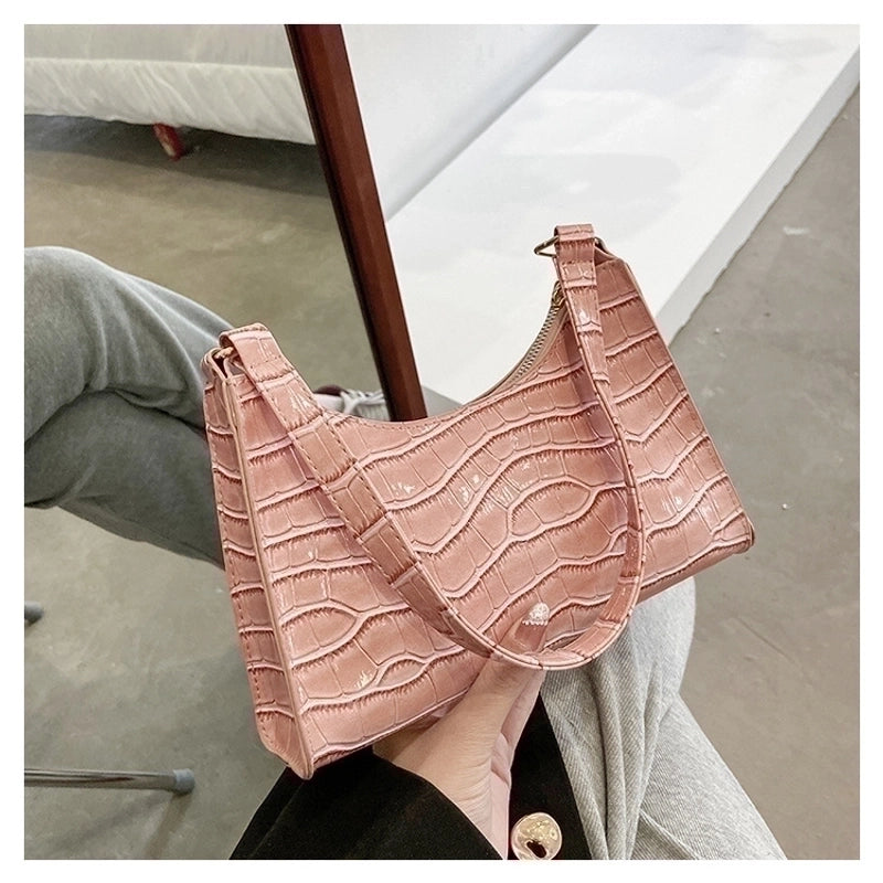 Women's Medium Summer Pu Leather Classic Style Underarm Bag